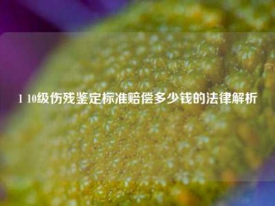 1 10级伤残鉴定标准赔偿多少钱的法律解析