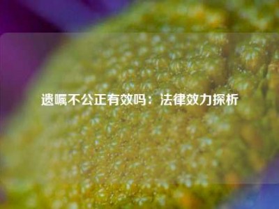 遗嘱不公正有效吗：法律效力探析