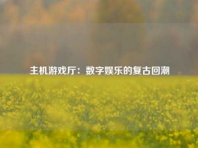 主机游戏厅：数字娱乐的复古回潮
